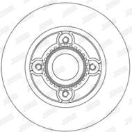 562367JC JUR - Tarcza hamulcowa JURID /tył/ 238X8 RENAULT 19