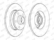 562370JC JUR - Tarcza hamulcowa JURID /tył/ 226X10 VAG CORRADO 2.9 VR6