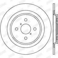 562422JC JUR - Tarcza hamulcowa JURID /tył/ 278X9 TOYOTA YARIS 2.0D4D 06