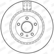 562735JC JUR - Tarcza hamulcowa JURID /tył/ 330X22 VAG A4 2.0TDI 08-