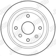 562740JC JUR - Tarcza hamulcowa JURID /tył/ 257,5X10,7 DAEWOO LACETTI 1.8 05-