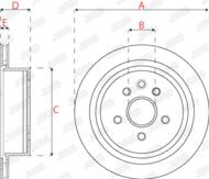 562823JC JUR - Tarcza hamulcowa JURID /tył/ 310X18 LEXUS GS430/450 06