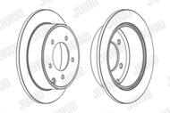 562857JC JUR - Tarcza hamulcowa JURID /tył/ 262X10 CHRYSLER SEBRING 2.0CRD 07