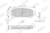 572529J JUR - Klocki hamulcowe JURID /tył/ SUBARU IMPREZA 2.0 05