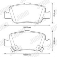 572601JC JUR - Klocki hamulcowe JURID /tył/ TOYOTA AURIS 2.2D 07