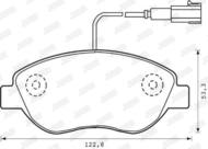 573074J JUR - Klocki hamulcowe JURID /przód/ FIAT STILO 1.2-1.6 16V 01