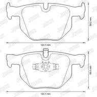 573285JC JUR - Klocki hamulcowe JURID /tył/ BMW 5 03