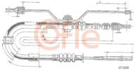 17.1235 COF - Linka hamulca ręcznego COFLE TOYOTA