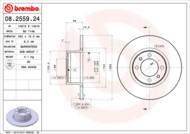 08.2559.24 - Tarcza hamulcowa BREMBO LADA 2105-2107