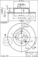 08.2878.10 - Tarcza hamulcowa BREMBO VAG POLO 75-81