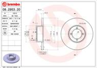 08.2953.20 - Tarcza hamulcowa BREMBO OPEL REKORD E 77-86