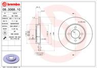 08.3068.10 - Tarcza hamulcowa BREMBO BMW 3 E30 82-93