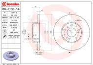 08.3136.14 - Tarcza hamulcowa BREMBO FIAT DUCATO 81-94 MAXI 1.8T