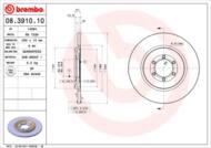 08.3910.10 - Tarcza hamulcowa BREMBO /tył/ ALFA ROMEO 75 85-92