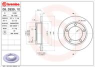 08.3939.10 - Tarcza hamulcowa BREMBO LADA NIVA 76-