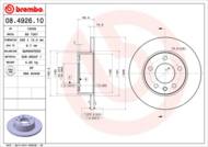 08.4926.10 - Tarcza hamulcowa BREMBO /przód/ OPEL OMEGA A 258x12