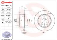 08.4927.10 - Tarcza hamulcowa BREMBO /tył/ OPEL OMEGA A 86-94