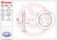 08.4931.10 - Tarcza hamulcowa BREMBO /tył/ FORD SCORPIO 84-94