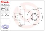 08.5013.10 - Tarcza hamulcowa BREMBO FORD TRANSIT 85-91 14