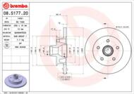 08.5177.20 - Tarcza hamulcowa BREMBO VAG T2 85-92 (+ABS)