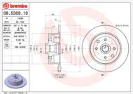 08.5309.10 - Tarcza hamulcowa BREMBO /tył/ OPEL VECTRA A 88-92