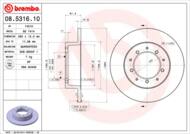 08.5316.10 - Tarcza hamulcowa BREMBO /tył/ LAND ROVER DISCOVERY 89-98