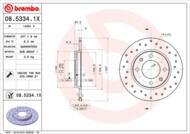 08.5334.1X - Tarcza hamulcowa BREMBO /tył/ PSA 306 93-03