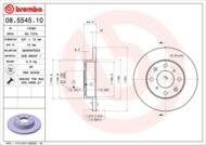 08.5545.10 - Tarcza hamulcowa BREMBO HONDA CIVIC 83-89