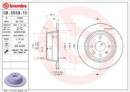 08.5559.10 - Tarcza hamulcowa BREMBO /tył/ OPEL ASTRA F 91-00