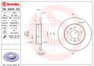 08.5645.50 - Tarcza hamulcowa BREMBO /tył/ RENAULT LAGUNA 95-01