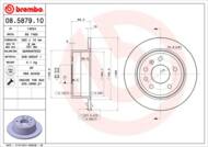 08.5879.10 - Tarcza hamulcowa BREMBO /tył/ OPEL VECTRA A 93-95 2.5V6