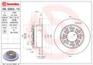 08.5952.10 - Tarcza hamulcowa BREMBO /tył/ IVECO 35.10 96-06