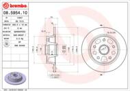 08.5954.10 - Tarcza hamulcowa BREMBO /tył/ MAZDA 626 87-92