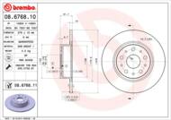 08.6768.11 - Tarcza hamulcowa BREMBO /tył/ ALFA ROMEO 166 98-07