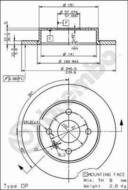 08.7626.75 - Tarcza hamulcowa BREMBO /tył/ OPEL ASTRA G 98-