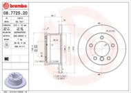 08.7725.20 - Tarcza hamulcowa BREMBO /tył/ DB SPRINTER 01-06