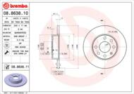 08.8638.11 - Tarcza hamulcowa BREMBO OPEL CORSA C 00-06