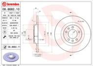 08.8682.11 - Tarcza hamulcowa BREMBO /tył/ PSA 407 04-