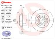 08.8843.21 - Tarcza hamulcowa BREMBO /tył/ VAG A6 04-