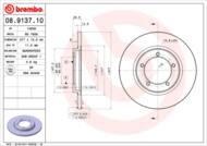 08.9137.10 - Tarcza hamulcowa BREMBO DAIHATSU FEROZA 88-99