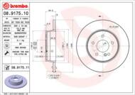 08.9175.11 - Tarcza hamulcowa BREMBO /tył/ DB S210 96-03 KOMBI