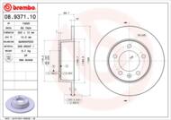 08.9371.10 - Tarcza hamulcowa BREMBO /tył/ RENAULT MASTER 00-10