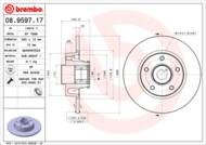 08.9597.17 - Tarcza hamulcowa BREMBO /tył/ RENAULT TRAFIC 01-