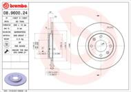 08.9600.24 - Tarcza hamulcowa BREMBO PSA BX 81-94