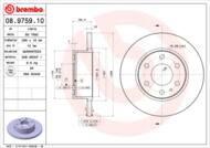 08.9759.10 - Tarcza hamulcowa BREMBO /tył/ IVECO DAILY III 06-