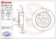 08.9913.10 - Tarcza hamulcowa BREMBO 302x12 /tył/ FREELANDER 06- 2WD/4WD