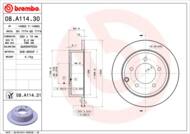 08.A114.31 - Tarcza hamulcowa BREMBO /tył/ DODGE CALIBER 06-