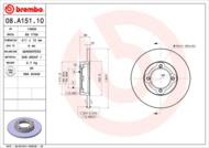 08.A151.10 - Tarcza hamulcowa BREMBO DAIHATSU CUORE 89-98