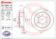 08.A329.11 - Tarcza hamulcowa BREMBO /tył/ DAEWOO MUSSO 99-