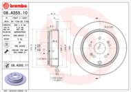 08.A355.11 - Tarcza hamulcowa BREMBO /tył/ HONDA CR-V II 02-06